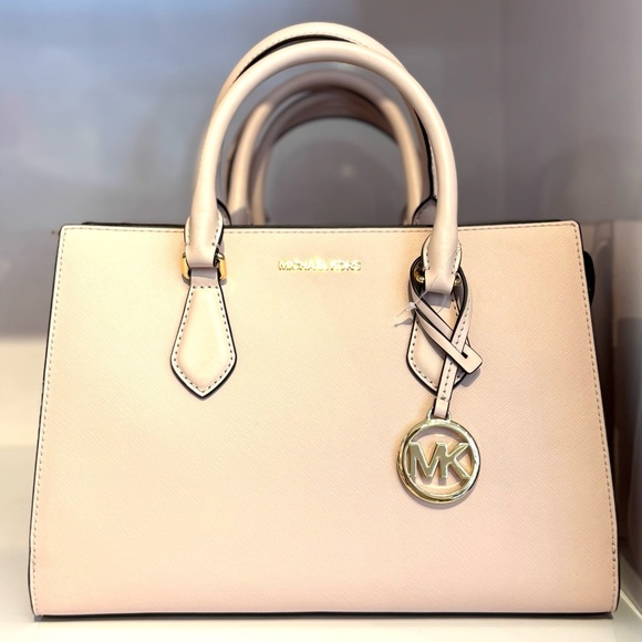 Michael Kors Sheila Medium Satchel Bag Powder Blush - Picture 2 of 9